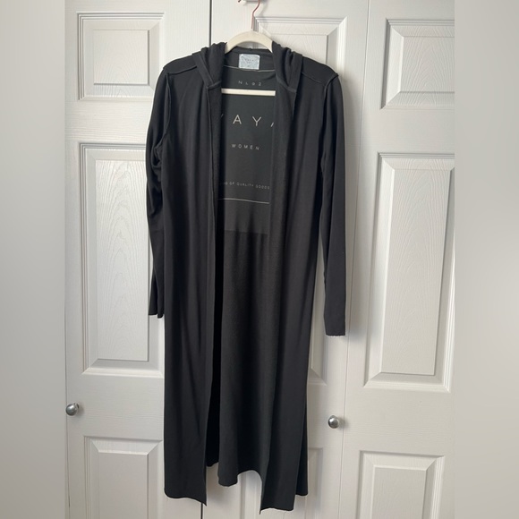 Charcoal Hooded Duster by YAYA - Picture 1 of 7